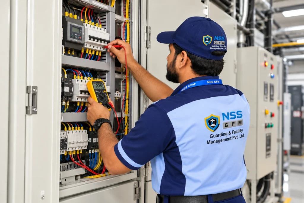 Electrician working on Apartment